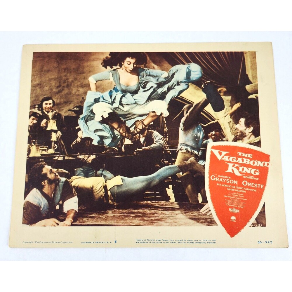 The Vagabond King 1956 Lobby Card Movie Poster Kathryn‎ Grayson Rita Moreno